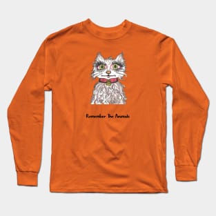 Remember The Animals Cute Cat Long Sleeve T-Shirt